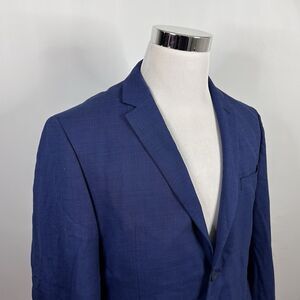 Original Penguin 42R Sport Coat Wool Blend Blue Two Button Lined Double Vented